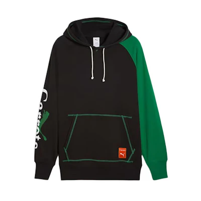 Puma CARROTS SS24 Logo Printed Hoodie Black Green Fashion Style 627445-01