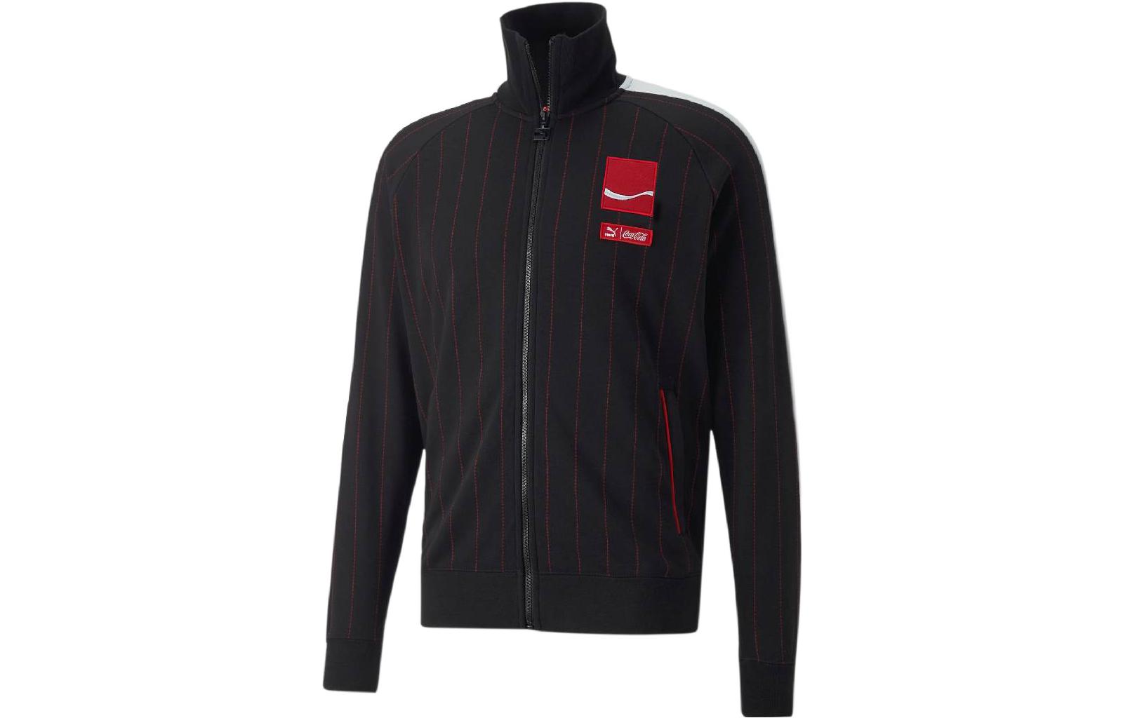 Puma Coca-Cola Collab Logo Patch Stand Collar Zip Jacket Black 536162-01