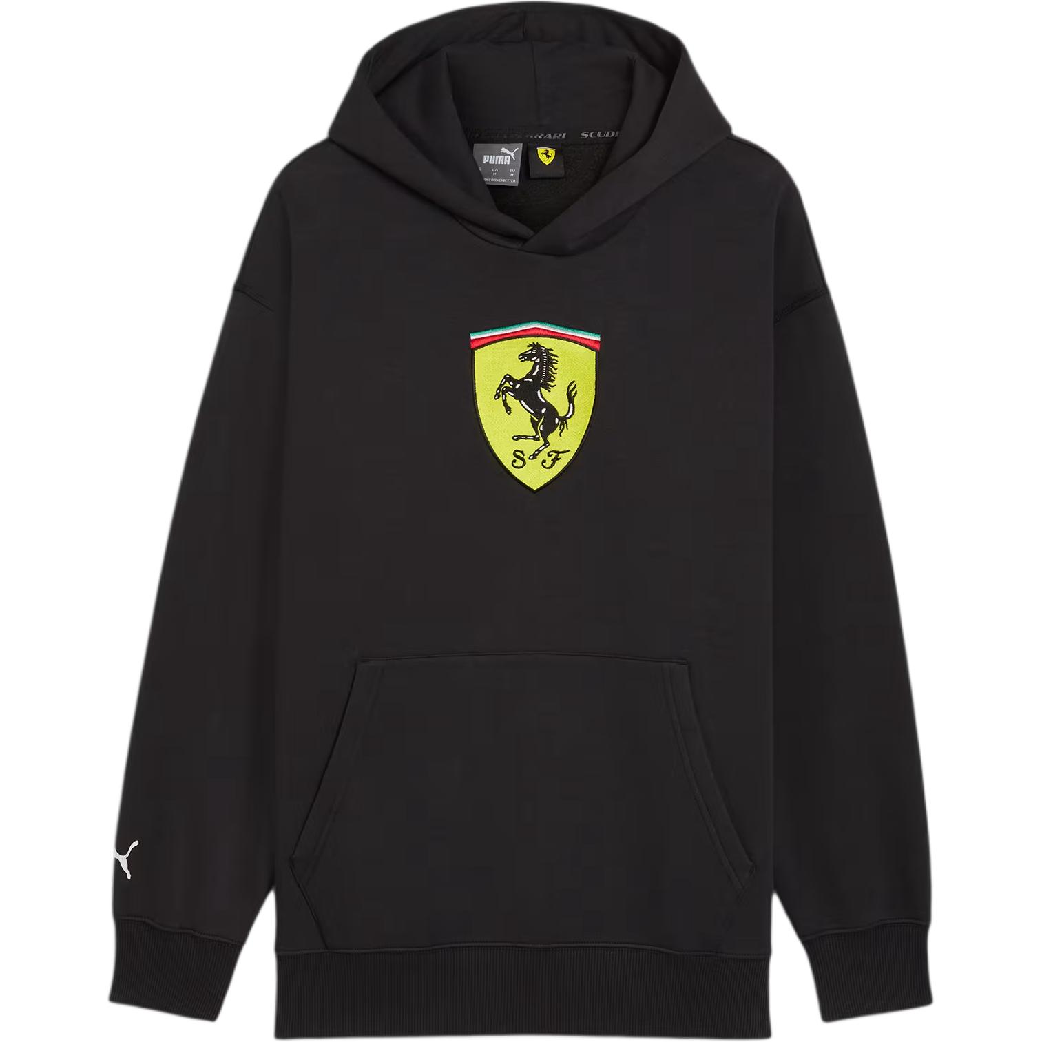 Puma Ferrari Black Hoodie with Ferrari Logo 627054-01