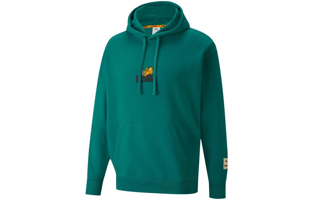 Puma Garfield Hoodie Green Cartoon Graphic Collab Sportswear 534435-86