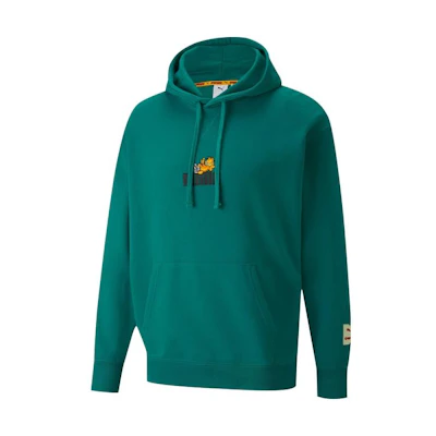 Puma Garfield Hoodie Green Cartoon Graphic Collab Sportswear 534435-86
