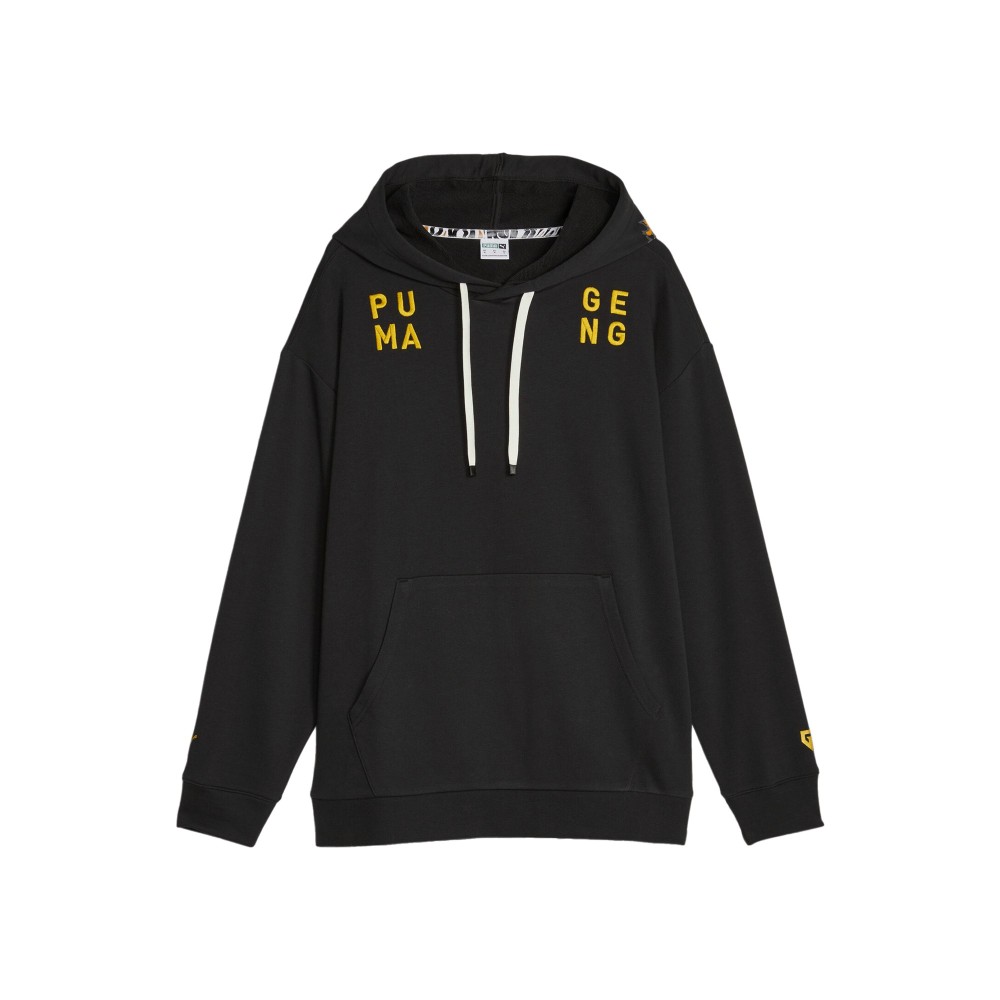 Puma GENG Embroidered Logo Oversized Knit Hoodie Unisex Black 621736-01