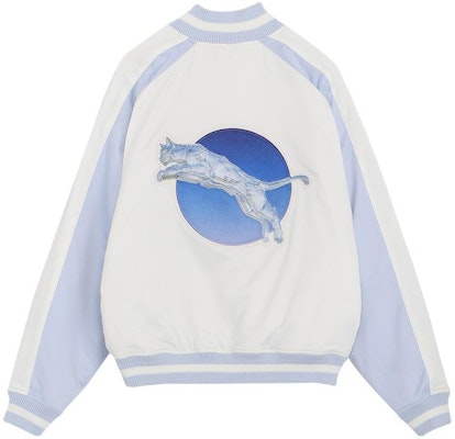 PUMA x Hajime Sorayama 2023 金屬標誌拼色白色男女款棒球外套 622605-65 Lookbook PUMA x Hajime Sorayama 2023 金屬標誌拼色白色男女款棒球外套 622605-65