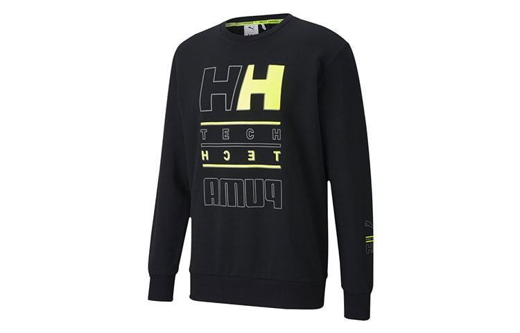 Puma Helly Hansen Black Crewneck Sweatshirt - Unisex Casual Sportswear 598284-01