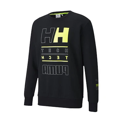 Puma Helly Hansen Black Crewneck Sweatshirt - Unisex Casual Sportswear 598284-01