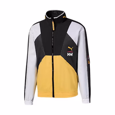 Puma Helly Hansen Colorblock Logo Retro Track Jacket Black/White/Yellow Unisex 597144-89
