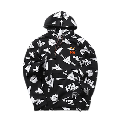 Puma HELLY HANSEN Logo Print Hoodie Black 597449-01