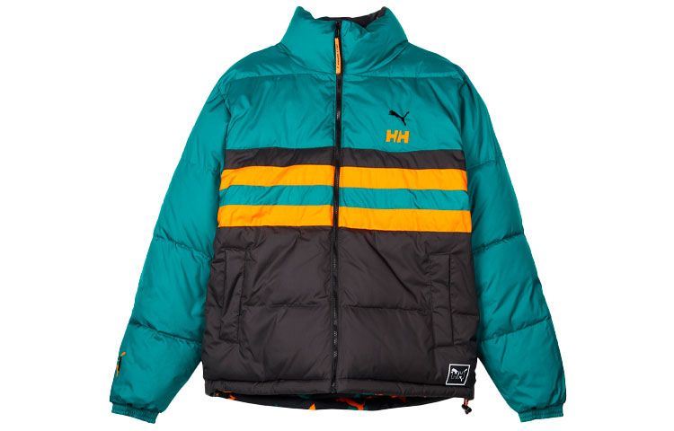 Shop PUMA x HELLY HANSEN 綠色可雙面穿冬季羽絨外套 男女適用 597081-98