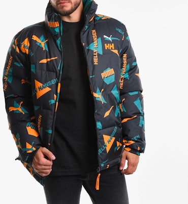 PUMA x HELLY HANSEN 綠色可雙面穿冬季羽絨外套 男女適用 597081-98 1