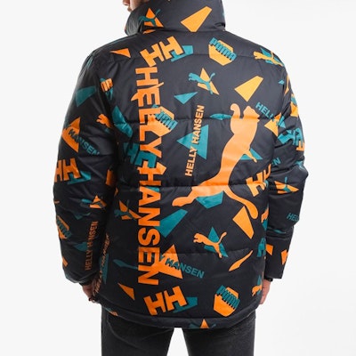 PUMA x HELLY HANSEN 綠色可雙面穿冬季羽絨外套 男女適用 597081-98 2