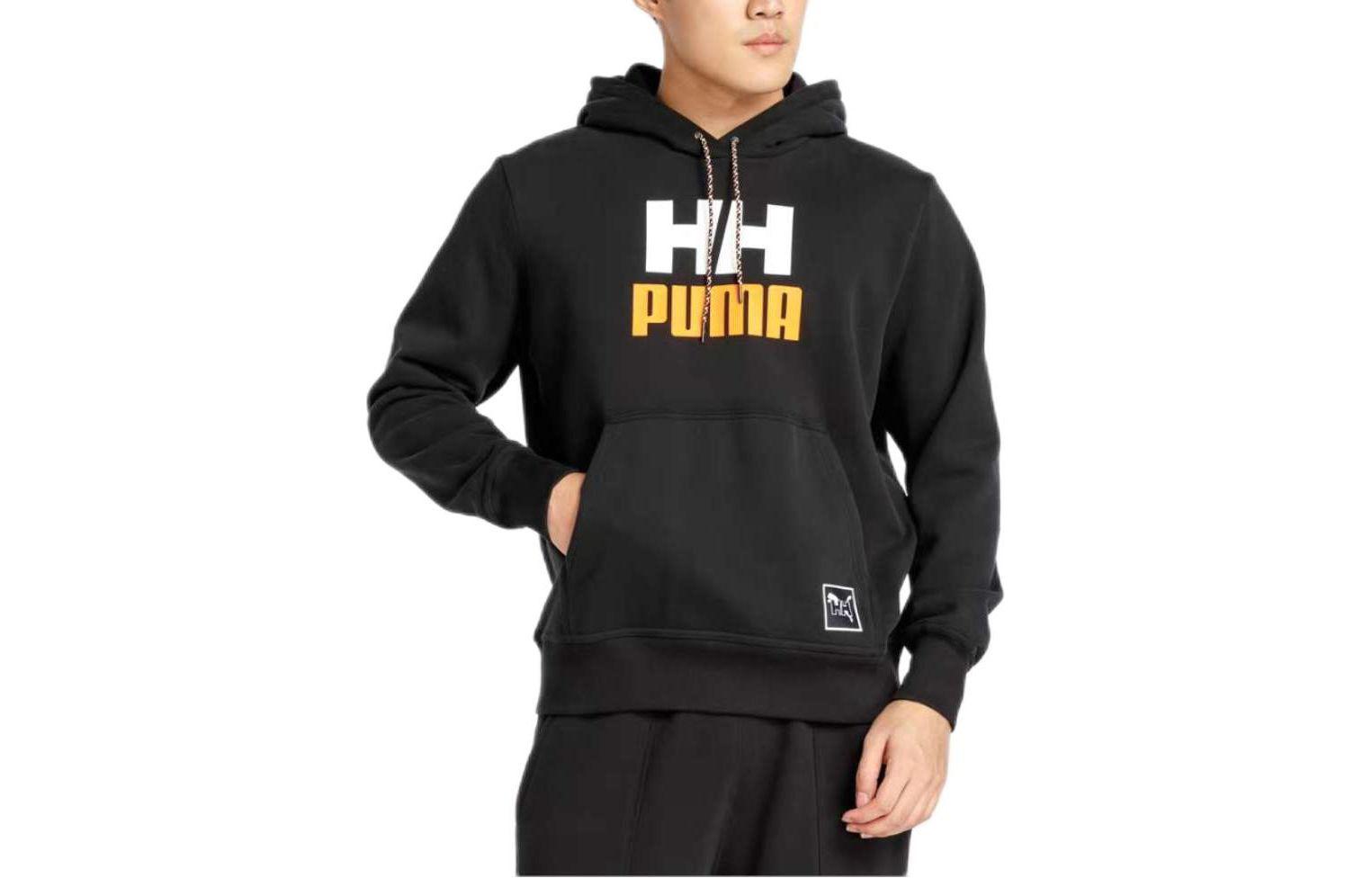 Puma HH Oversized Hoodie Black - Bold Letter Print College Style Menswear 597083-01