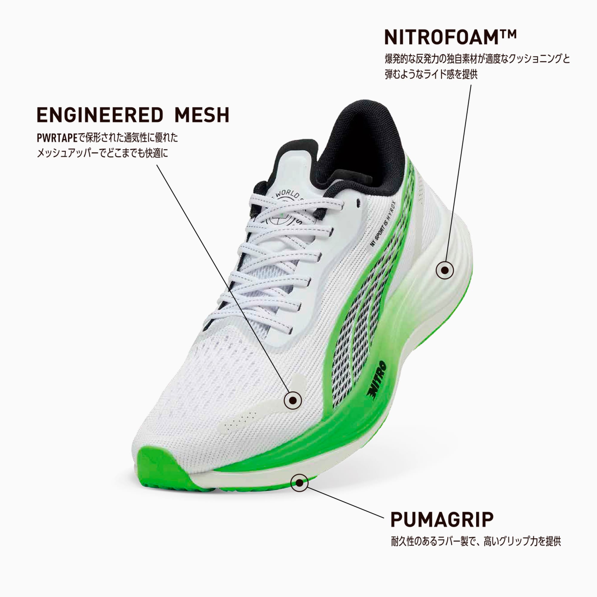 Sizing PUMA x HYROX Velocity Nitro 3 Zapatillas para Correr 311410-01