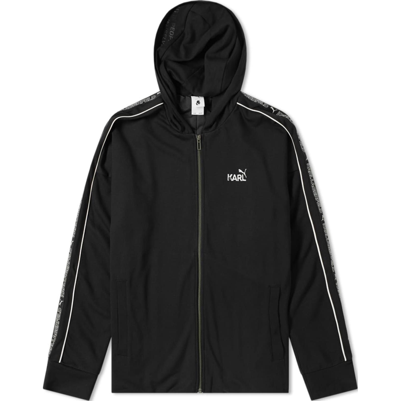 Puma KARL LAGERFELD Zip Hoodie Jacket Black Collaborative Edition 576962-01