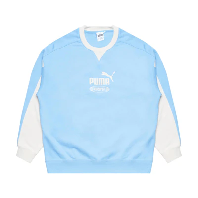 Puma KIDSUPER CELERATOR FW24 Retro Colorblock Crewneck Sweatshirt Blue Mens 626700-72