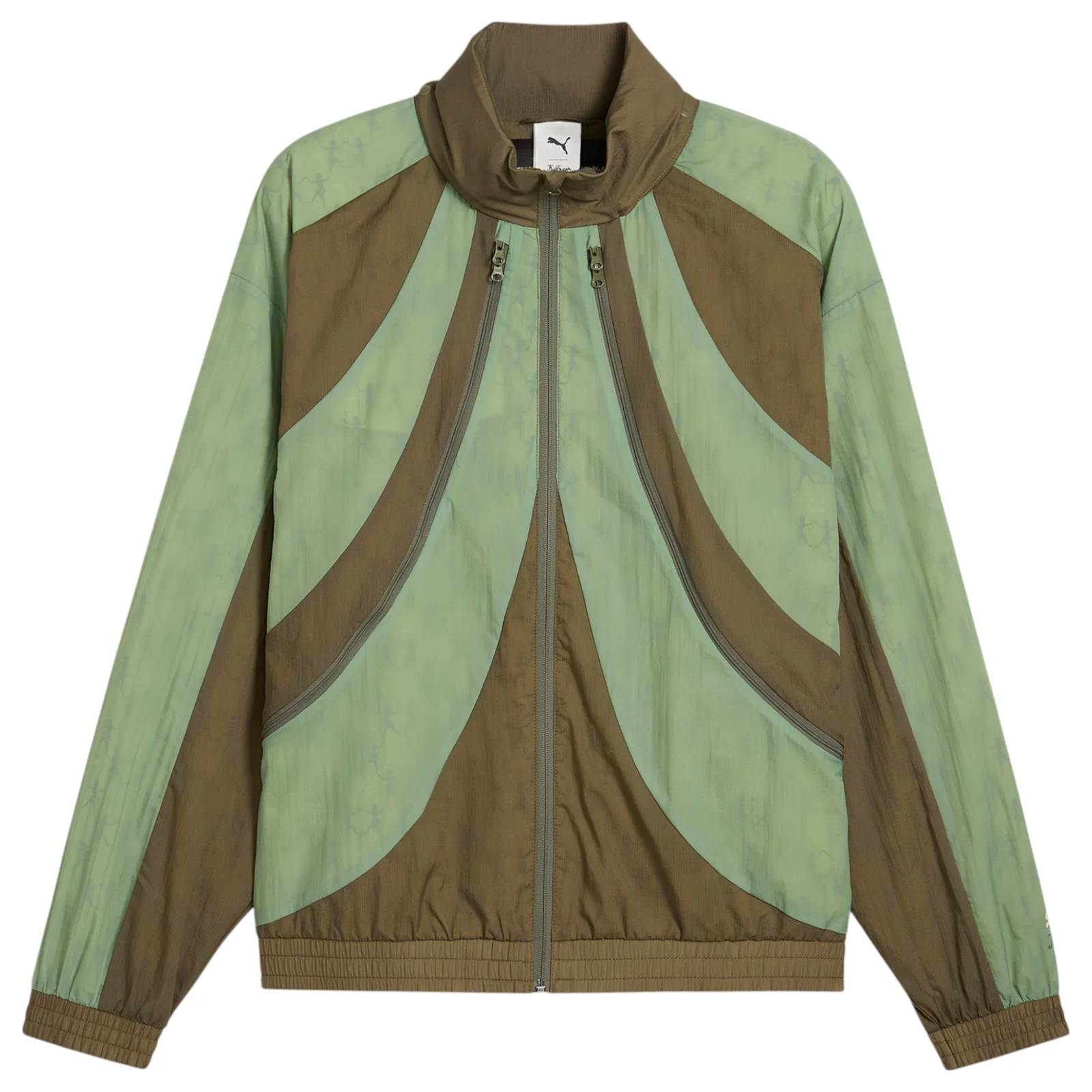 Puma KidSuper Collab Windbreaker Unisex Jacket Gray Green Long Sleeve Trendy 629509-73