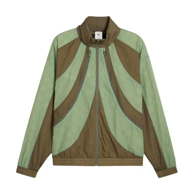 Puma KidSuper Collab Windbreaker Unisex Jacket Gray Green Long Sleeve Trendy 629509-73