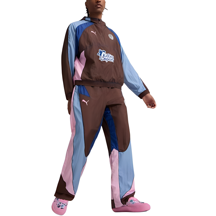 Puma KIDSUPER SS24 Brown Half-Zip Colorblock Jacket 627854-01 圖 5