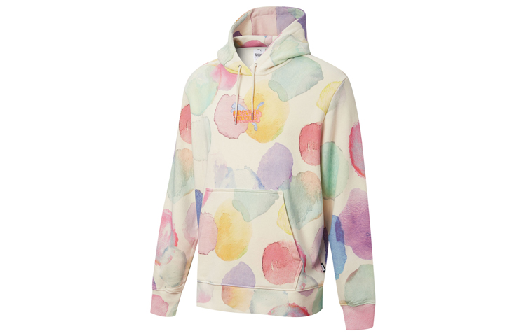 Puma KS AOP Hoodie White Printed Knit Pullover Sweatshirt Gift 598838-02