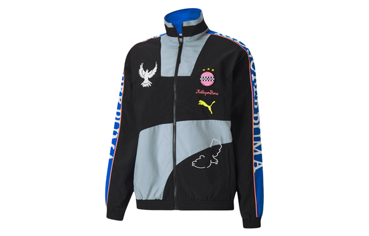 Puma X KS Black Woven Track Jacket with Stand Collar 598461-01