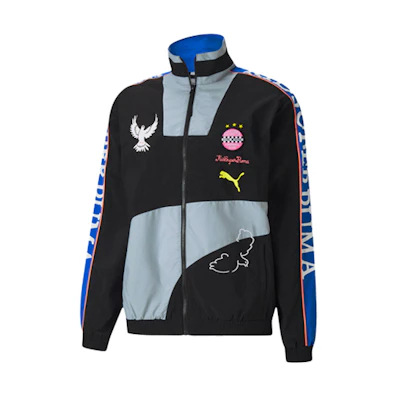 Puma X KS Black Woven Track Jacket with Stand Collar 598461-01