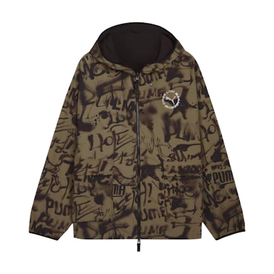 Puma LMC All-Over-Print Logo Long-Sleeve Retro Jacket for Men 626565-40