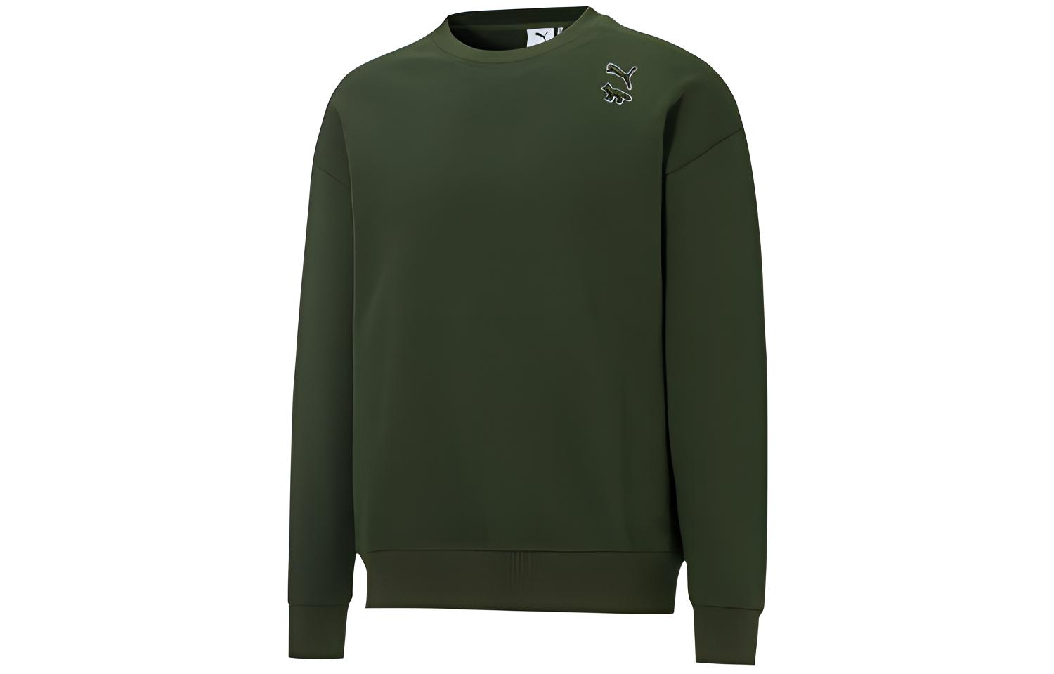 Puma Maison Kitsuné Knit Crewneck Sweatshirt Green - Unisex Casual & Breathable 532324-94
