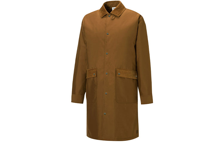 PUMA x Maison Kitsune Collab Unisex Brown Woven Cotton Jacket with Collar. 532306-43