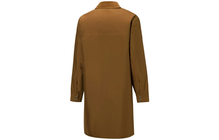 Lookbook Jaket Coklat Unisex PUMA x Maison Kitsune Kolaborasi Kain Kapas Berkerah. 532306-43