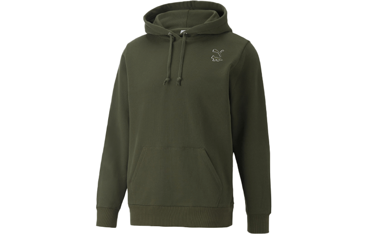 Puma Maison Kitsune Hoodie Green Unisex Long Sleeve Sweater 532325-94