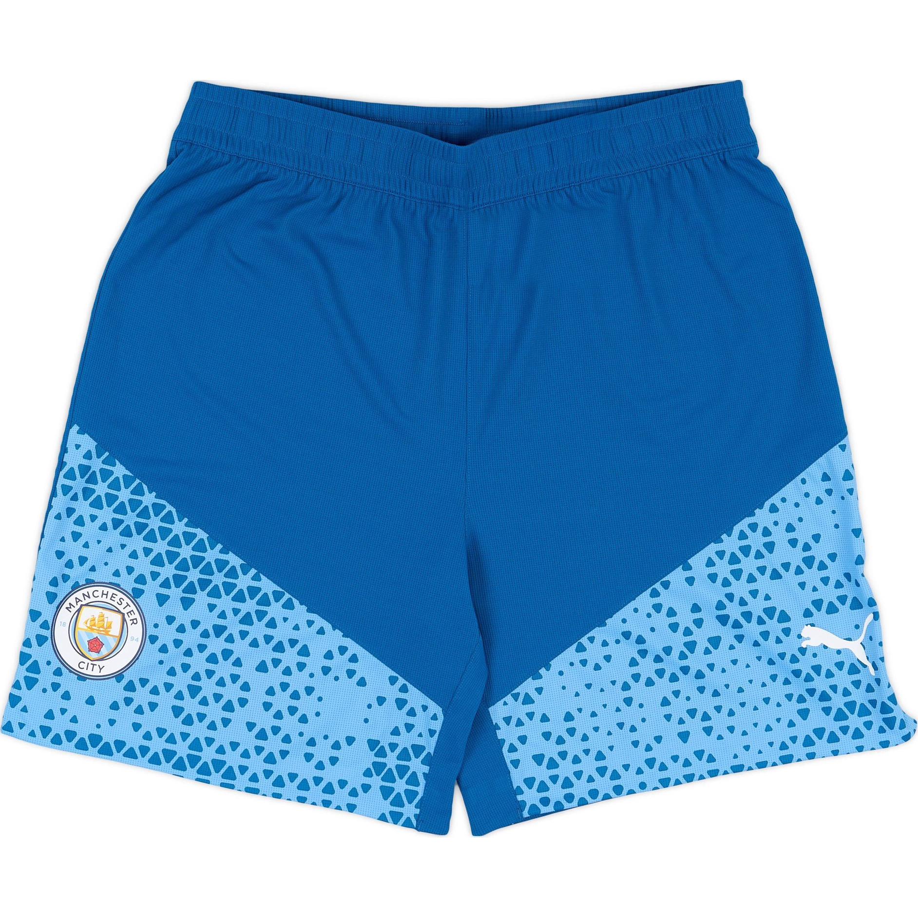 Puma x Manchester City 2023-24 Training Colorblock Football Pants Unisex Blue 772884-06