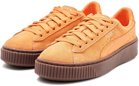 PUMA Mardi Mercredi 耐磨防滑 低幫 板鞋 男女同款 橙色 Shop PUMA Mardi Mercredi 耐磨防滑 低幫 板鞋 男女同款 橙色