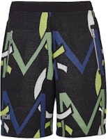 PUMA x MCM FW23 Retro Knit Letter Jacquard Shorts Unisex Black. MHPDSMM12BK00M PUMA x MCM FW23 Retro Knit Letter Jacquard Shorts Unisex Black. MHPDSMM12BK00M