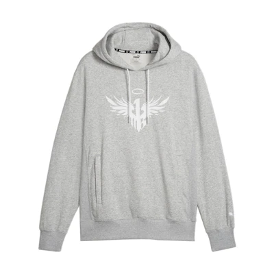 Puma MELO Printed Fleece Hoodie Light Heather Gray 621706-01