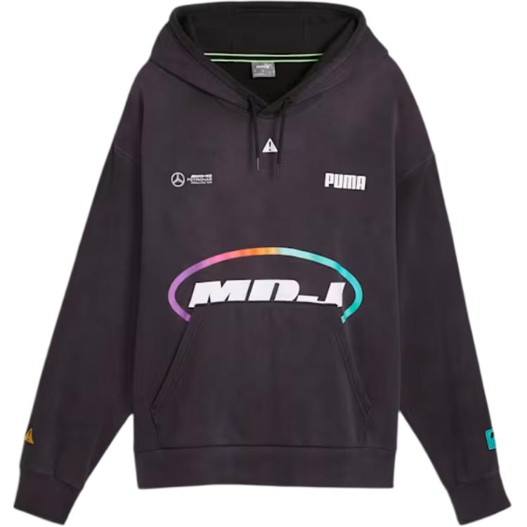 Puma Mercedes-AMG Petronas F1 Mad Dog Jones SS24 Logo Print Hoodie Black 627837-01