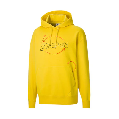 Puma Michael Lau Yellow Graphic Hoodie Pullover Casualwear 530357-79