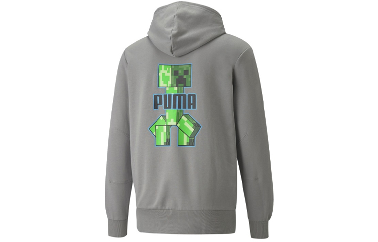 Puma MINECRAFT Graphic Hoodie Grey Collection 534376-76