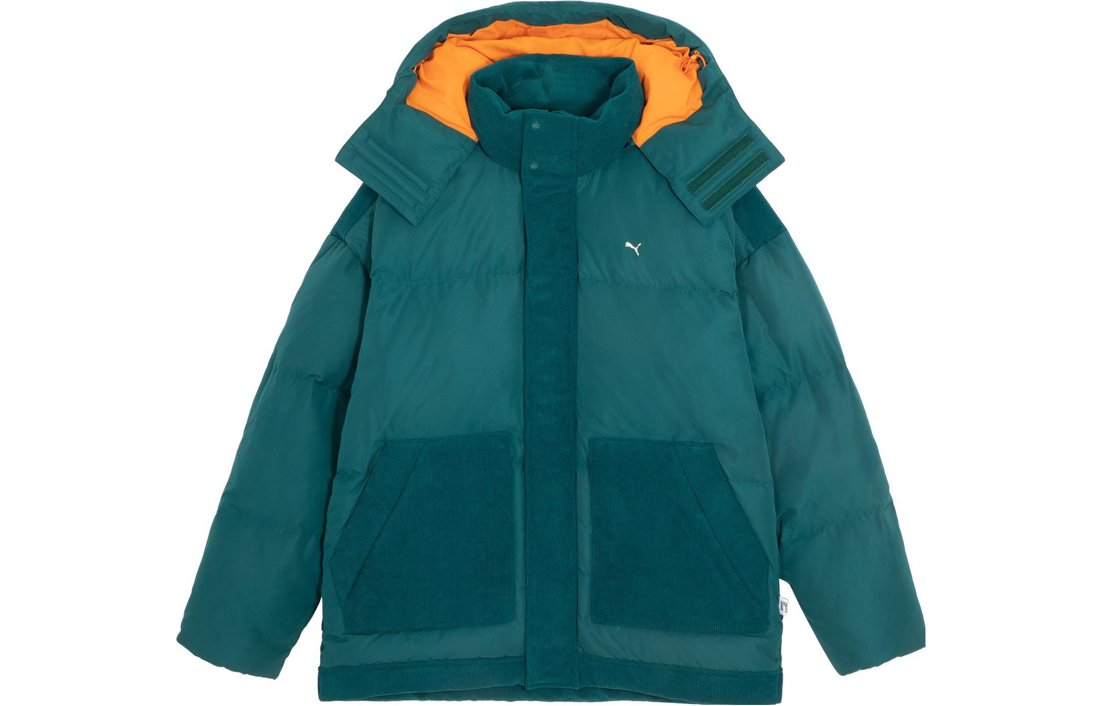 Order PUMA x MMQ Colorblock Hooded Down Jacket Unisex - Christmas Green 623043-43