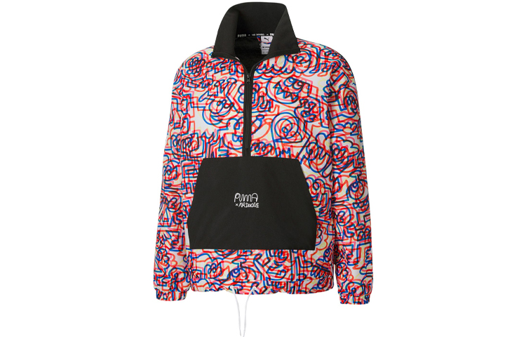 Puma x Mr Doodle x Dapper Dan Retro Red Half-Zip Track Jacket 530648-02