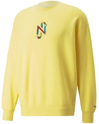 Puma x Neymar Logo Print Crewneck Yellow Sweatshirt Long Sleeve 535732-91 Buy Puma x Neymar Logo Print Crewneck Yellow Sweatshirt Long Sleeve 535732-91