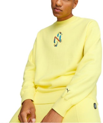Puma x Neymar Logo Print Crewneck Yellow Sweatshirt Long Sleeve 535732-91 Shop Puma x Neymar Logo Print Crewneck Yellow Sweatshirt Long Sleeve 535732-91