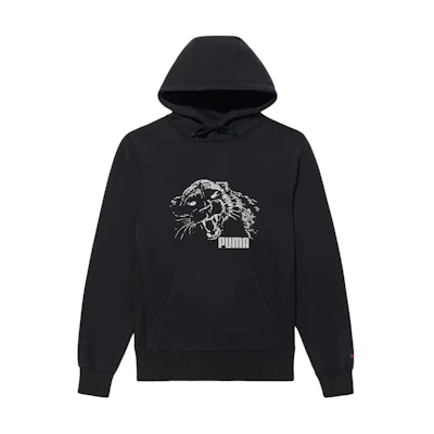 Puma NOAH SS24 Black Embroidered Logo Hoodie Unisex Long Sleeve SS137SS24BLK