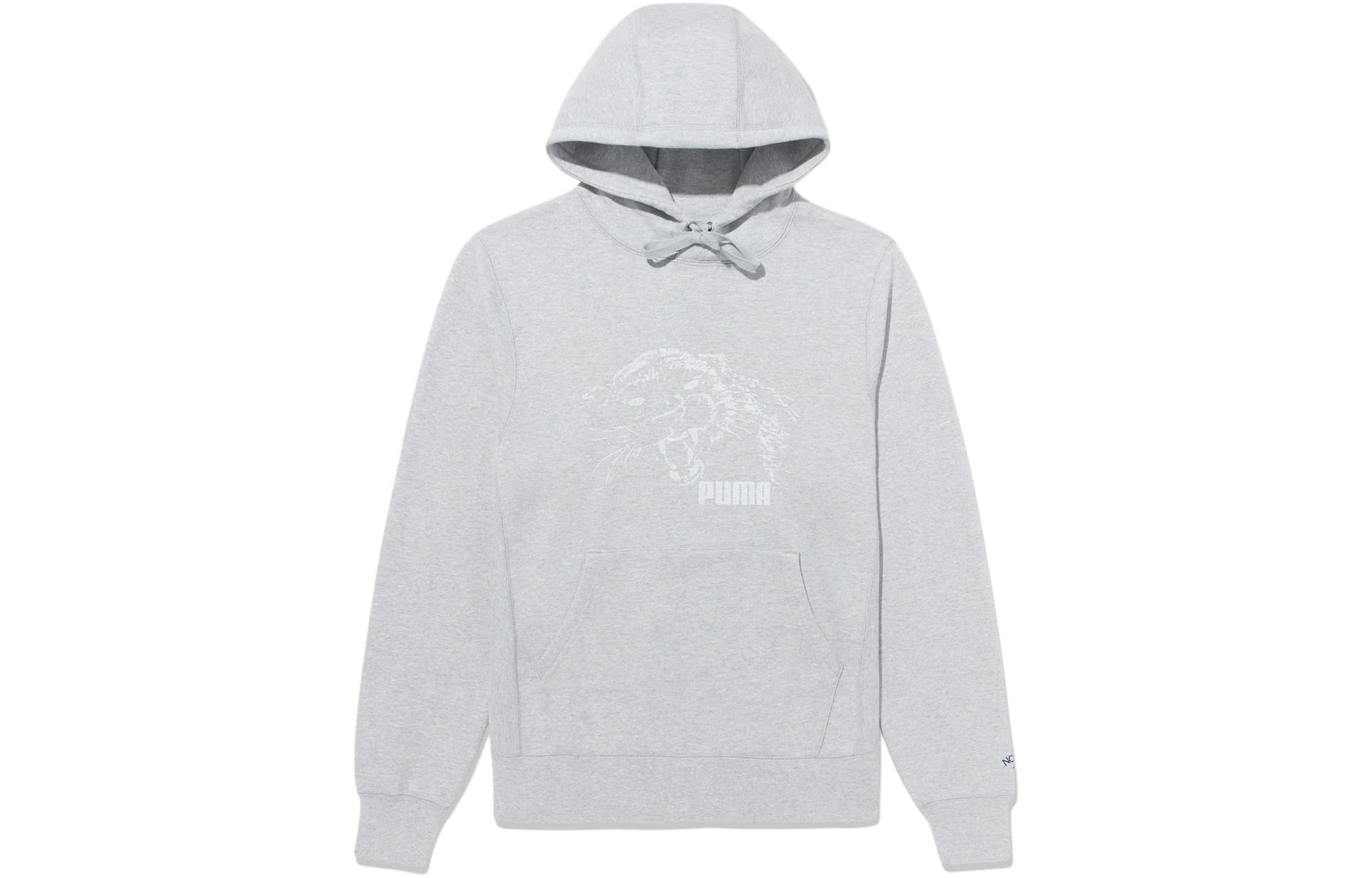 Puma NOAH SS24 Logo Embroidered Graphic Hoodie Unisex Grey SS137SS24HGY