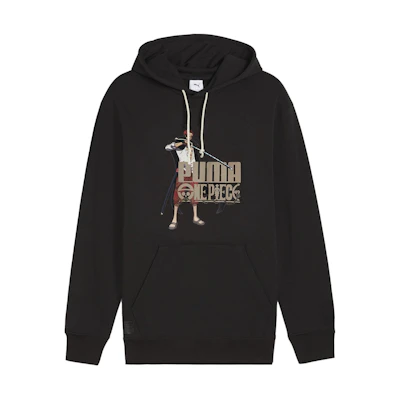 Puma ONE PIECE Collab Anime Graphic Hoodie Black ( Casual Fit) 624666-01