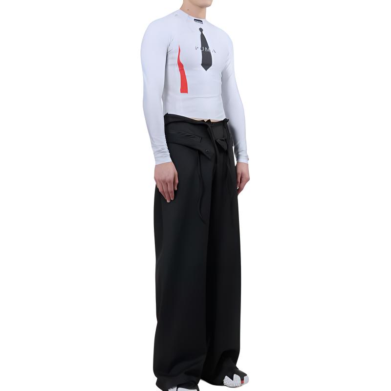 Details for PUMA x Ottolinger SS24 Baju Slim Fit Lengan Panjang Logo Uniseks Putih PXM01