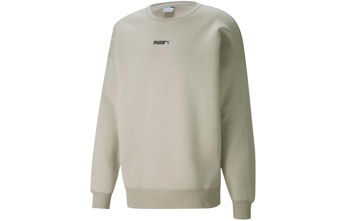 Puma Palm Tree Crew Logo Embroidered Crewneck Sweatshirt Cactus Green Mens 534365-41