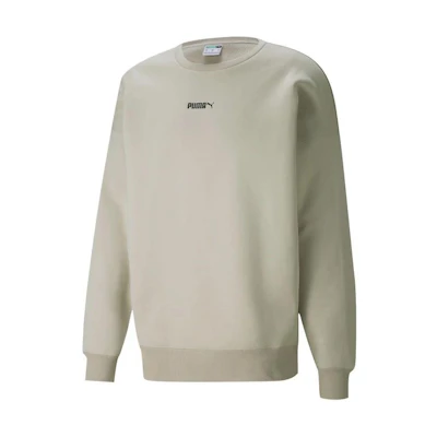 Puma Palm Tree Crew Logo Embroidered Crewneck Sweatshirt Cactus Green Mens 534365-41