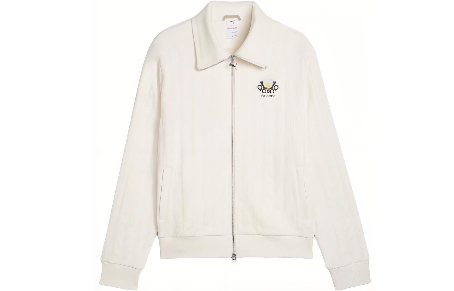 Puma PALOMO SS24 Logo Full-Zip Casual Jacket - Unisex Warm White 625562-65