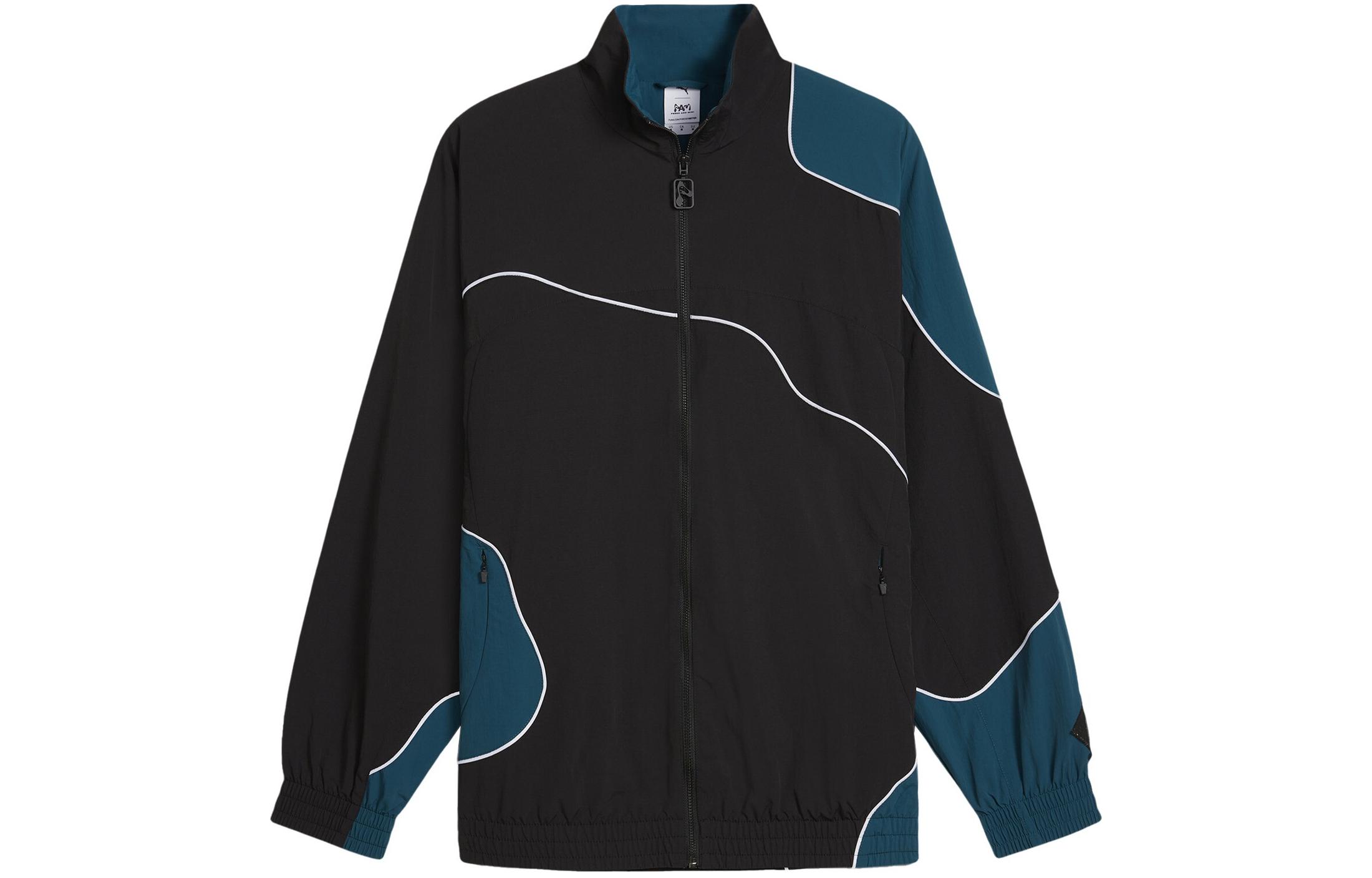 Puma x PAM CELLERATOR Track Jacket Black Unisex Retro Casual Colorblock Design 624069-01