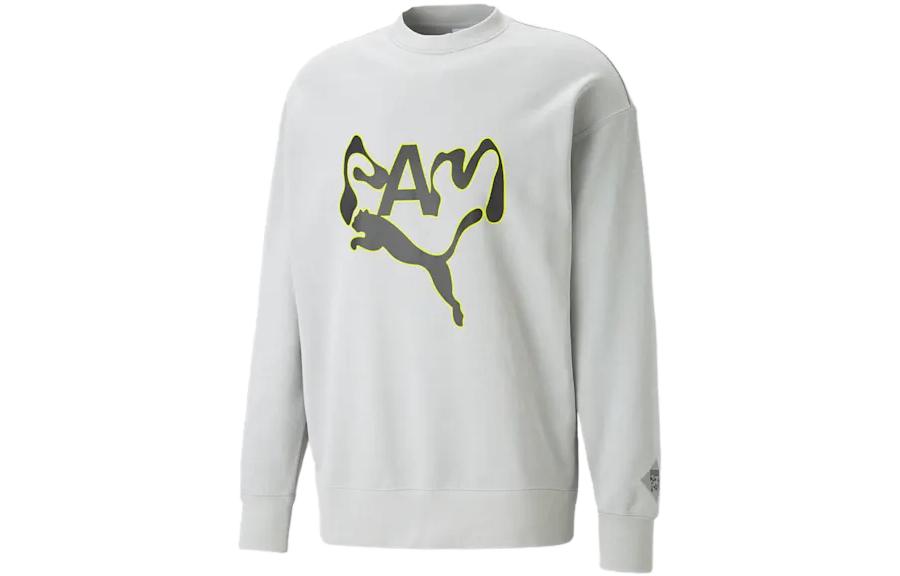 Puma PAM SS23 Logo Print Crewneck Sweatshirt Unisex - Grey 620231-10