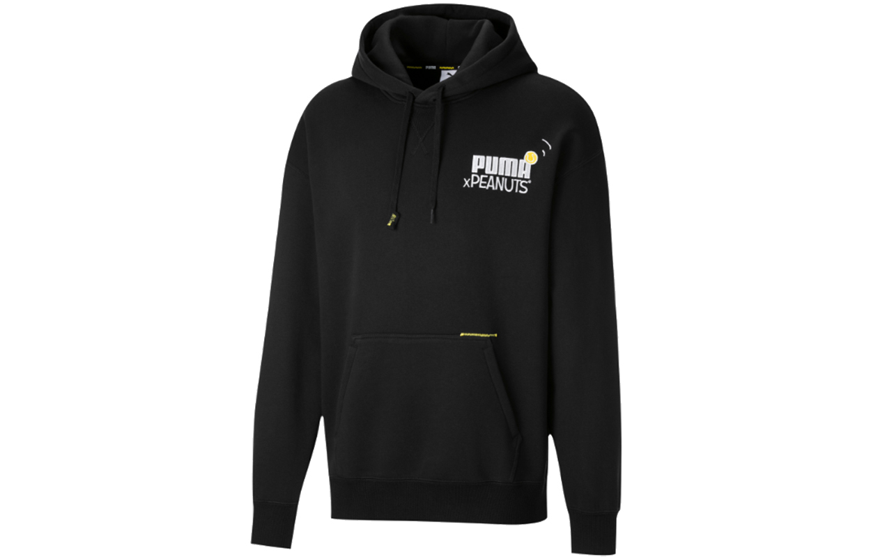 Puma Peanuts Printed Fleece Hoodie Black 530614-01